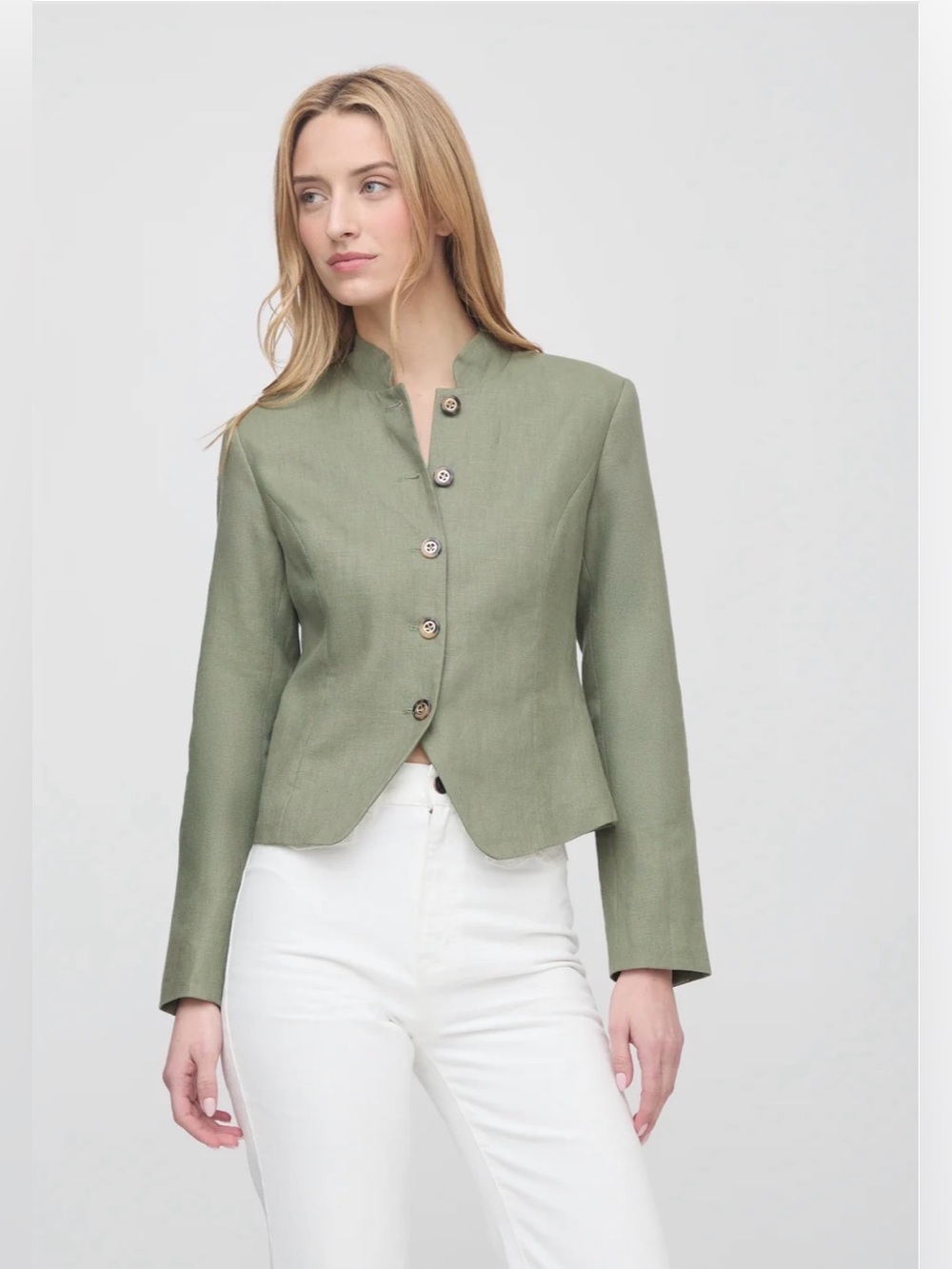 NWT Hill House Home Valerie Jacket Olive Green XS